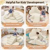 SEVOBAL Baby Activity Gyms 6 Piece Soft Foam Climbing Set for Toddlers Crawling and Play, Beige, 28"*28"*23" - 3 of 4