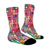 Modern Rainbow Colorful Women Printed Crew Socks Funny Funky Socks Soft Polyester Novelty Gifts for Artists Men - 3 of 4
