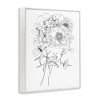 Stupell Industries Line Drawing Botanical Floral Bouquet Over Person Face, 30" x 24" - 3 of 4