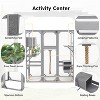 Outdoor Cat House Enclosure with Double Doors, 2 Condos & Platforms, Weatherproof DIY Cat Catio for 1¨C3 Cats, Light Grey - Nertpow - 4 of 4