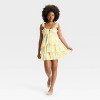 Women's Knit Chiffon Tiered Ruffle Sleeve Mini A-Line Dress - Wild Fable™ - 3 of 3