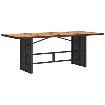 vidaXL Garden Table Black