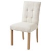 Grungis Polyester Armless Kitchen Chair Set of 2,Upholstered Dining Chairs with Tufted Back for Dining Room,Kitchen - 4 of 4