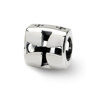 Black Bow Jewelry Sterling Silver Maltese Cross Bead Charm
