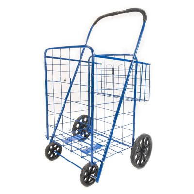 ATHome 43"X21"X3.5" Shopping Utility Storage Cart Blue