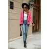 Coolmee Women's Casual Open Front Crop Blazers Long Sleeve Formal Cropped Jackets - 2 of 3