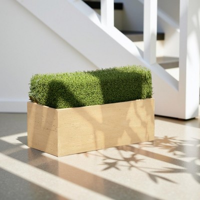 Christopher Knight Home Jean Outdoor Modern Minimalist Lightweight Concrete Rectangle Planter Box