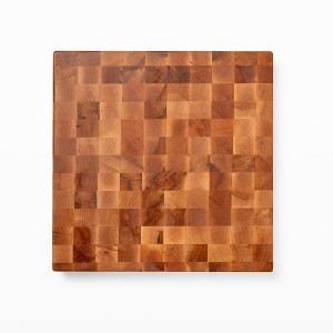 John Boos Small Maple Wood Cutting Board for Kitchen Thick Reversible End Grain Charcuterie Boos Block with Finger Grips - 1 of 4
