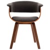 vidaXL Dining Chair Gray Bent Wood and Fabric - 2 of 4