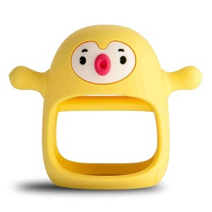 Smily Mia Penguin Baby Teething Toy for Infants 0-6 Months, Soothing Wearable Baby Chew Toy Sucking Needs & Pacifier for Newborns - 1 of 4
