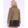 INSPIRE CHIC Women's Collar Warm Winter Outwear Cropped Faux Fur Fluffy Coat - 4 of 4