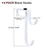 Unique Bargains Hanging Pool Equipment Adjustable Double Fence Hooks Pool Pole Hanger 4 Pcs - 2 of 4