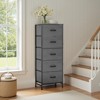 Cozy 5-Drawer Fabric Dresser with Steel Frame and Wood Top,Lightweight Storage Organizer for Bedroom,Closet,Entryway,Living Room - 2 of 4