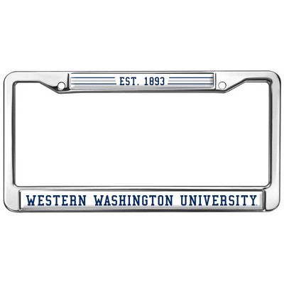 Western Washington University Full Size Standard License Plate Metal Frame