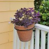 Set of 2 8" Indoor/Outdoor Clamp-On Flower Pot Holder Ring Brackets Black Powder Coat Finish - ACHLA Designs - 3 of 3