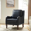 Regina 27.56" Wide Genuine Leather Armchair with Removable Cushions and English Arms  | ARTFUL LIVING DESIGN - 3 of 4
