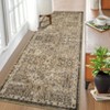 Coolmee Washable Rug for Living Room Boho Floral Non Slip Throw Rugs Large Bedroom Rug Low Pile Soft Stain Resistant CarpetGray - 4 of 4