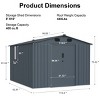 8x10 FT Outdoor Backyard Storage Shed with Window and Lockable Doors, Large Metal Garden Shed,Weatherproof Storage Shed with 4 Vents-Coolbibila - 4 of 4