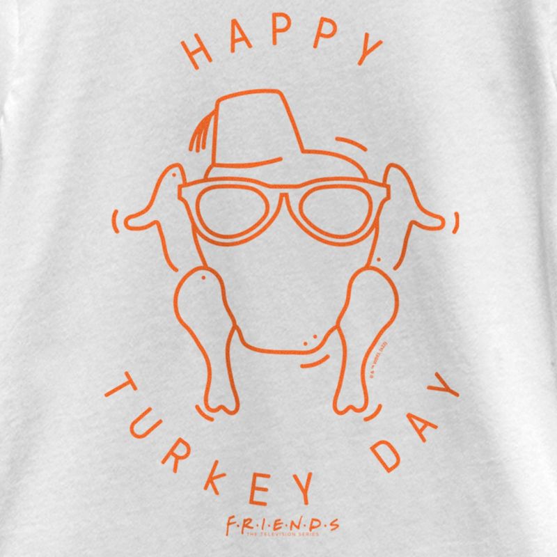 Girl's Friends Happy Turkey Day Icon T-Shirt, 2 of 5