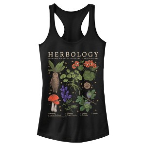 Juniors Womens Harry Potter Hogwarts Herbology Racerback Tank Top - 1 of 4