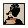 Domonique Brown Black Hair No. 12 Framed Wall Art Black - Deny Designs - 4 of 4