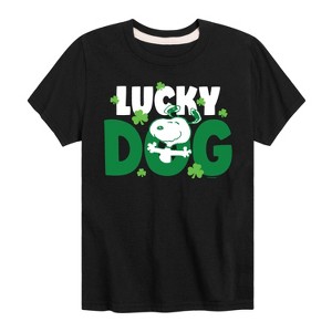 Boys' - Peanuts - Snoopy Lucky Dog Short Sleeve Graphic T-Shirt - 1 of 4