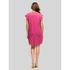 24seven Comfort Apparel Womens V Neck Cap Sleeve Knee Length Pocket Dress - 3 of 4