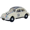 Volkswagen Beetle #53 Beige with Stripes and Black Top 1/148 (N) Scale Diecast Model Car by Oxford Diecast - 2 of 3