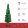 Whisen 6FT Artificial Pencil Christmas Tree with 390 Realistic Branch Tips and Plastic Stand - Light Green - 3 of 4