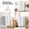 Gulches Modern Mobile Storage Cabinet Dresser, White, Drawers, 4 Wheels (3 with Brakes), for Home/Office/Bedroom - 2 of 4