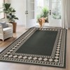 Living Room Rug, Modern Bordered Area Rug, Stain Resistant, Machine Washable, Non-Slip, Low Pile Indoor Throw Mat for Nursery and Bedroom - 4 of 4