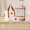 FURNIinspire Bag And Luggage Sets 3 Piece Hard Shell Luggage Set, Carry-On Suitcase with Toiletry Bag, Weekender Bag, White, 8.07"*14.96"*22.24" - 3 of 4