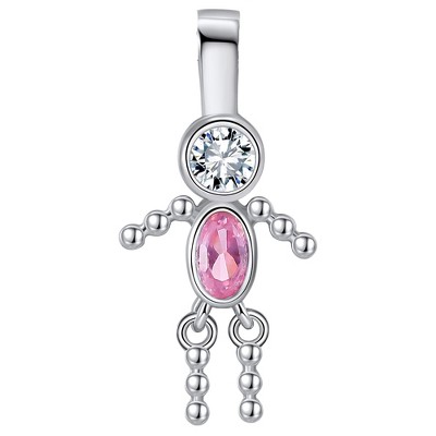 Baby Boy Birthstone Charm for Mom |Girl Birthday Kids for Family Tree Grandma Grandkids Necklace by Ginger Lyne CZ  Sterling Silver
