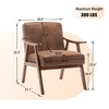 Lyngins Modern Velvet Accent Chair with Rubber Wood Frame, Wingback Chair with Extra-Thick Backrest, Living Room Chair, Lounge Chair Indoor - 4 of 4