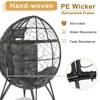 Karl Home | Gray Wicker and Metal Patio Egg Chair - 2 of 4
