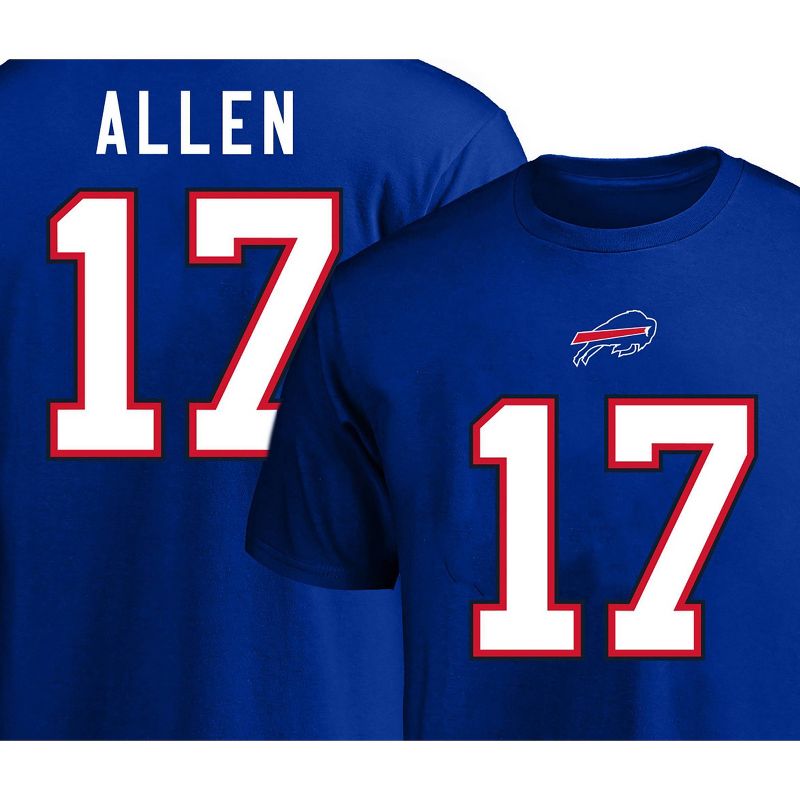 NFL Buffalo Bills Men's Josh Allen Big & Tall Short Sleeve Cotton Core T-Shirt, 2 of 3