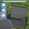Tangkula 4 Pack Patio Folding Chairs w/ Backrests & Armrests Metal Frame Outdoor - 4 of 4
