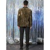INSPIRE CHIC Men's Prom Party Shiny Sequin Tuxedo Suit Blazer - 4 of 4