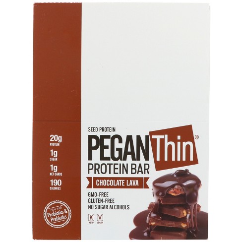 Julian Bakery Pegan Thin Protein Bar, Chocolate Lava, 12 Bars