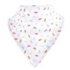Hudson Baby Infant Girl Cotton Sleep and Play, Bodysuit and Bandana Bib Set, Donut Worry - 4 of 4