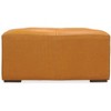 HomeRoots 36" Orange Genuine Leather And Solid Wood Square Cocktail Table - 4 of 4
