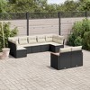 vidaXL Garden Sofa Set Black PE rattan 9 Piece Modular Garden Sofa Set - 2 of 4