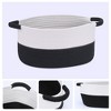 Unique Bargains Woven Handles Shelf Closet Storage Basket - 3 of 4