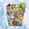 Mens Nickelodeon 90's Classic Shirt - Tie Dye Rugrats, Reptar, Ren & Stimpy, and Hey Arnold - Vintage Tie Dye T-shirt (Light Blue Tie Dye, Medium) - 2 of 4