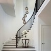 ALOADECOR 5-Light Staircase Modern Chandelier Foyer Pendant With Clear Globe Bubble Glass Accents - 3 of 4