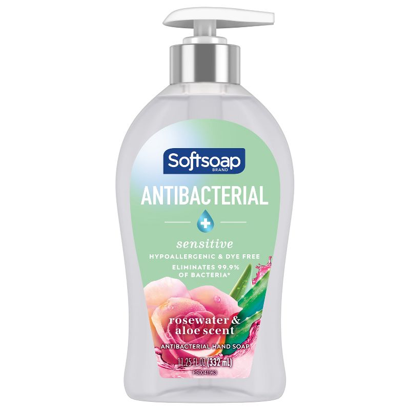 Softsoap Antibacterial + Sensitive Hand Wash - Rose Scent - 11.25 fl oz, 1 of 9