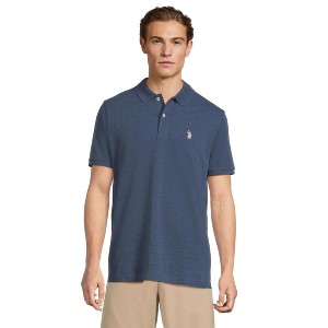 U.S. Polo Assn. Men's Classic Polo Shirt, Two-Button Closure Pique Polo Shirt, Summer Fashion Golf Shirt - 1 of 4