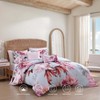 Bebejan Blooming Peonies 100% Cotton 5-Piece Reversible Comforter Set - 2 of 4