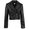 VENUS Womens Faux-Leather Moto Jacket - 4 of 4