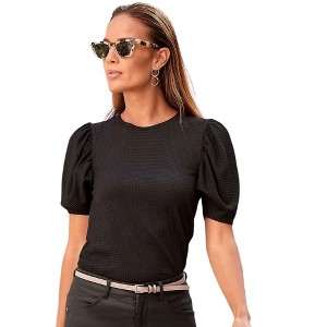 Women's Waffle Knit Top - LASCANA - 1 of 4